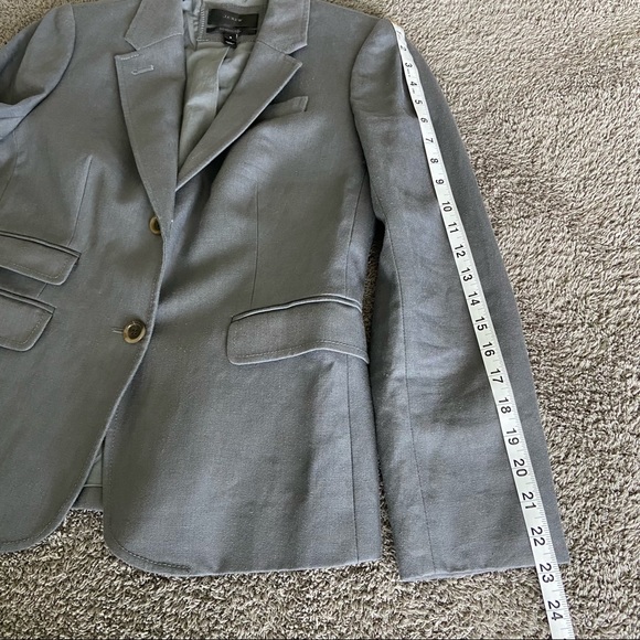 J. Crew Grey Schoolboy Blazer in Linen - Picture 8 of 8